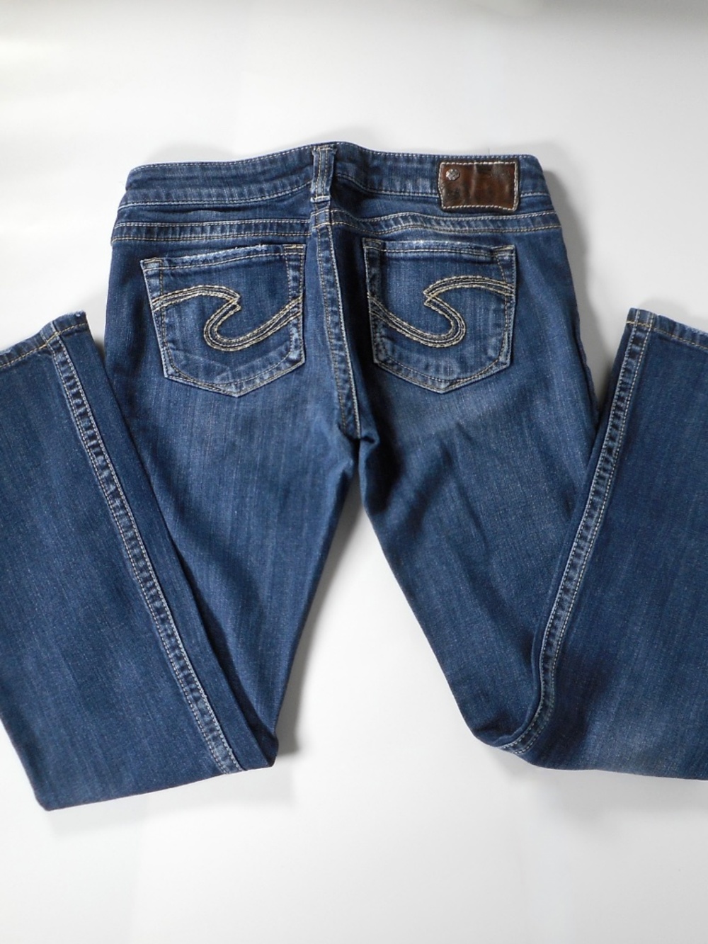 Silver Jeans Tuesday 28 Bootcut Denim Blue Jean Low Rise 28x30 5-Pocket Tab - Picture 13 of 16